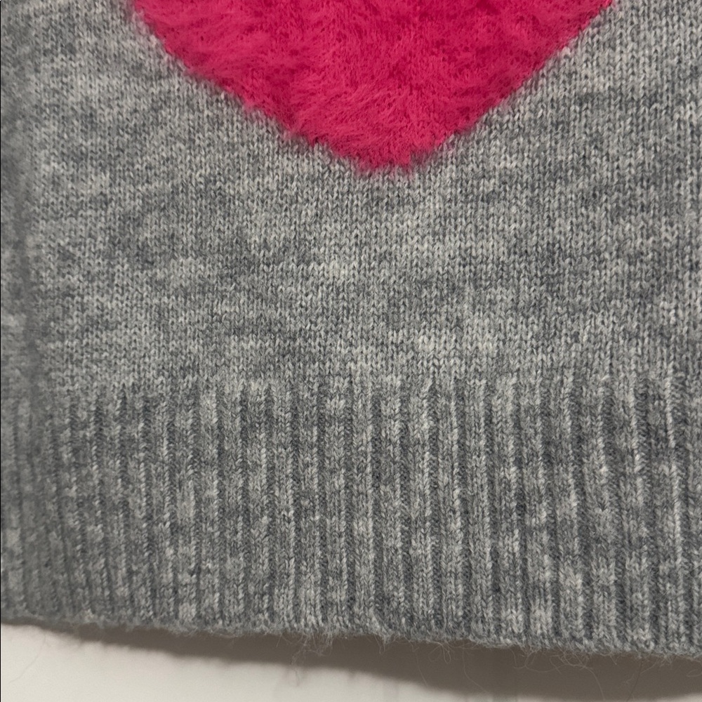 Old Navy Gray Sweater with Pink Heart - Picture 4 of 7